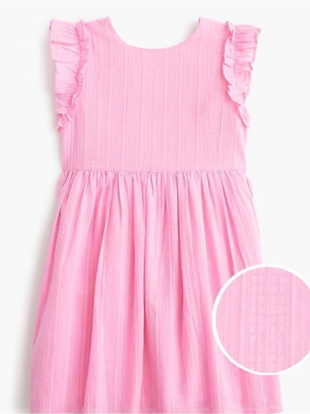 Crewcuts Pink Ruffle Sleeve Dress